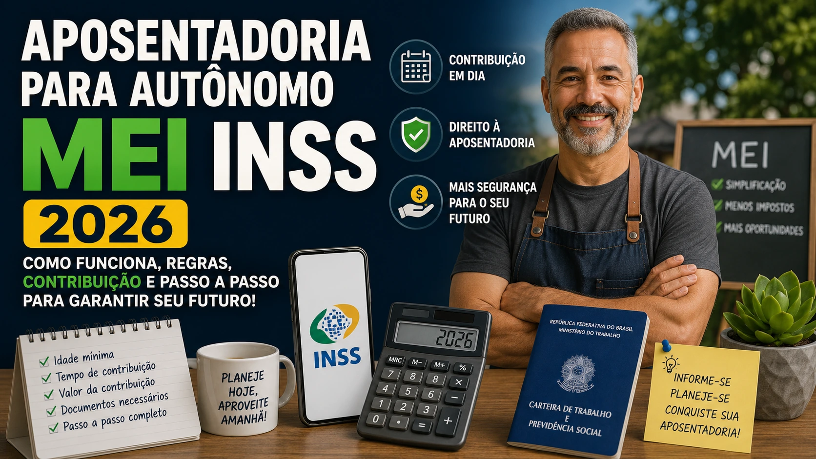 Aposentadoria Para Autônomo e MEI: O Que Você Precisa Saber Sobre o INSS em 2026