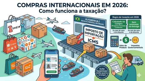 Compras Internacionais em 2026: Como Funciona a Taxação do Shein, Shopee e Temu