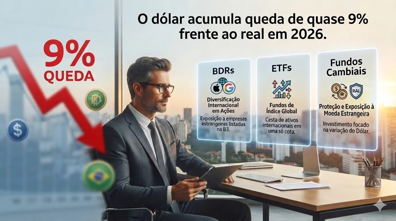 Dólar em Queda em 2026: Como Aproveitar a Janela Para Investir no Exterior