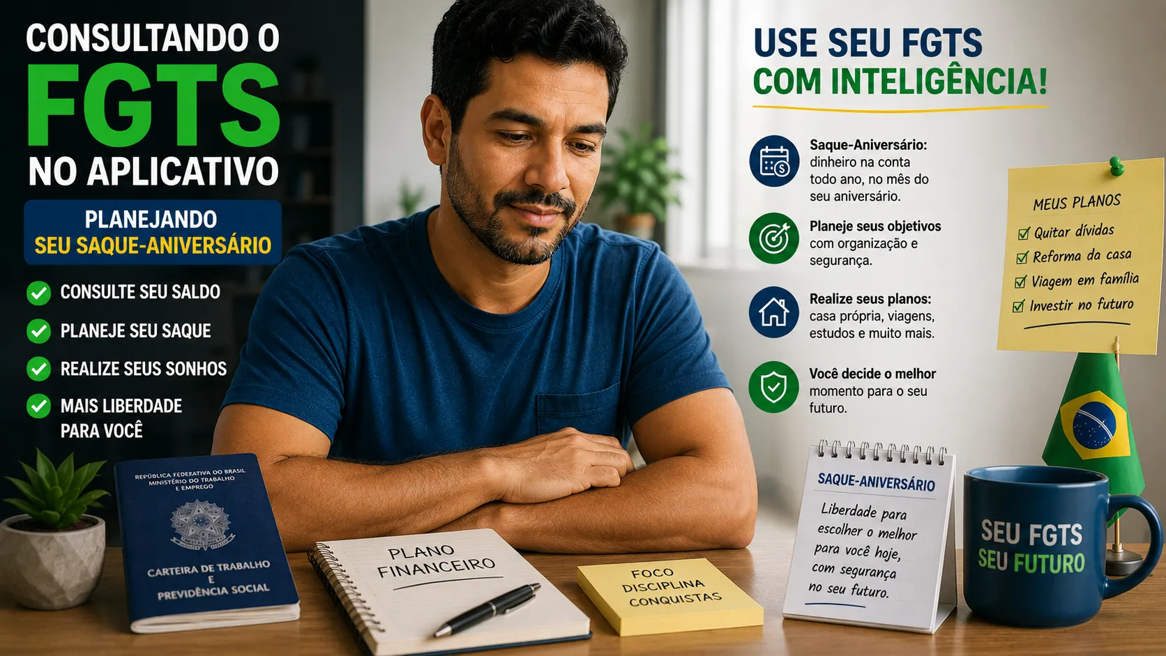 FGTS em 2026: Saque Aniversário, Desenrola e Como Usar Sem Arrependimento