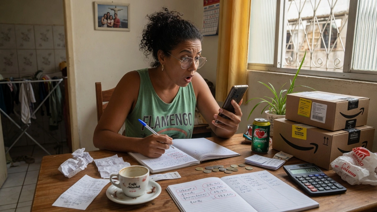 Pessoa analisando pequenos gastos que afetam o orçamento