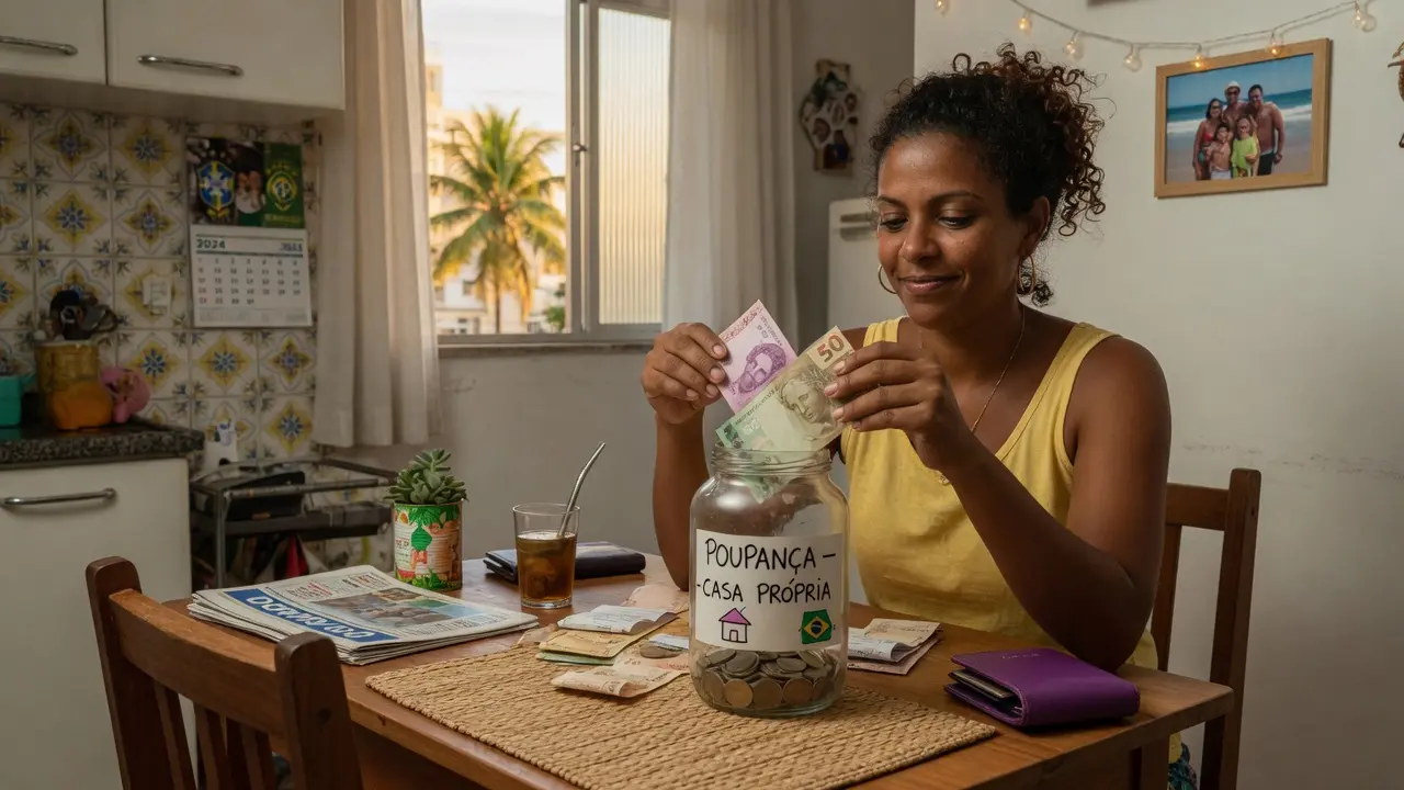 Pessoa criando hábito de guardar dinheiro com método simples