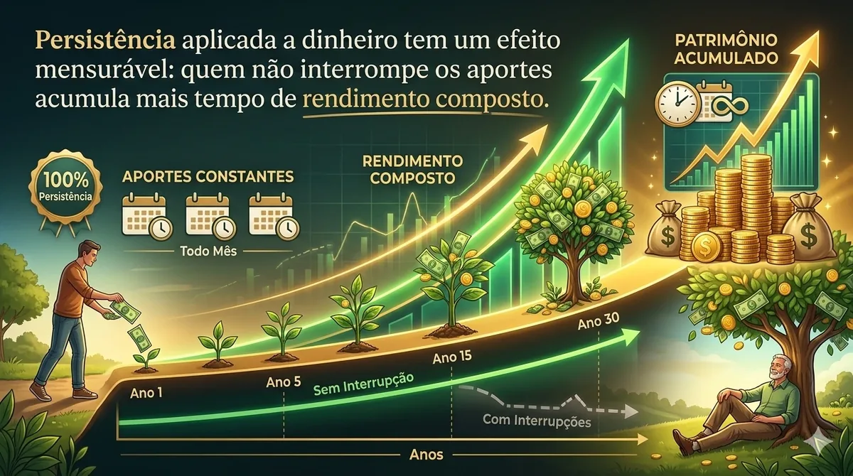 Pessoa revisando uma tabela de aportes mensais e metas financeiras