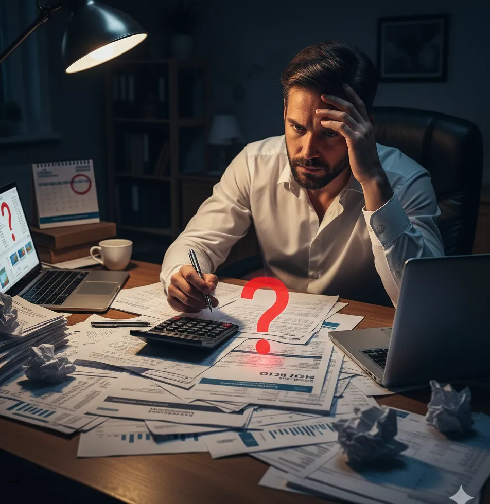 Tranquilidade financeira, homem olhando para um horizonte seguro