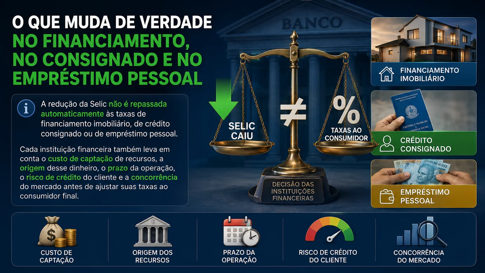 Pessoa analisando gráfico da taxa Selic e o impacto no crédito
