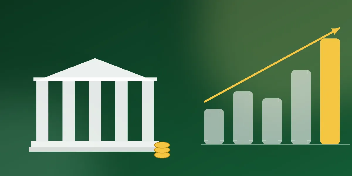 Ilustração de gráfico de crescimento representando o recorde de investimentos no Tesouro Direto em 2026