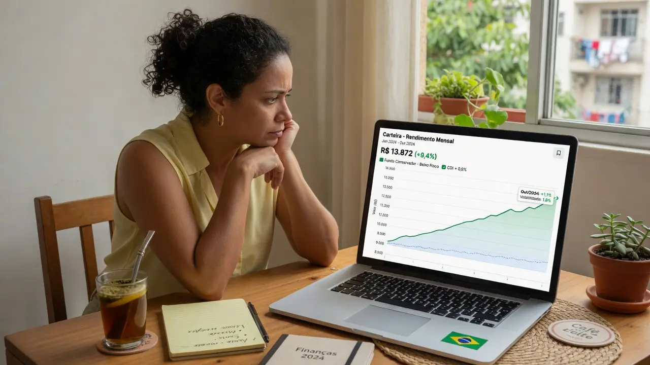 Gráfico estável representando investimento de baixo risco