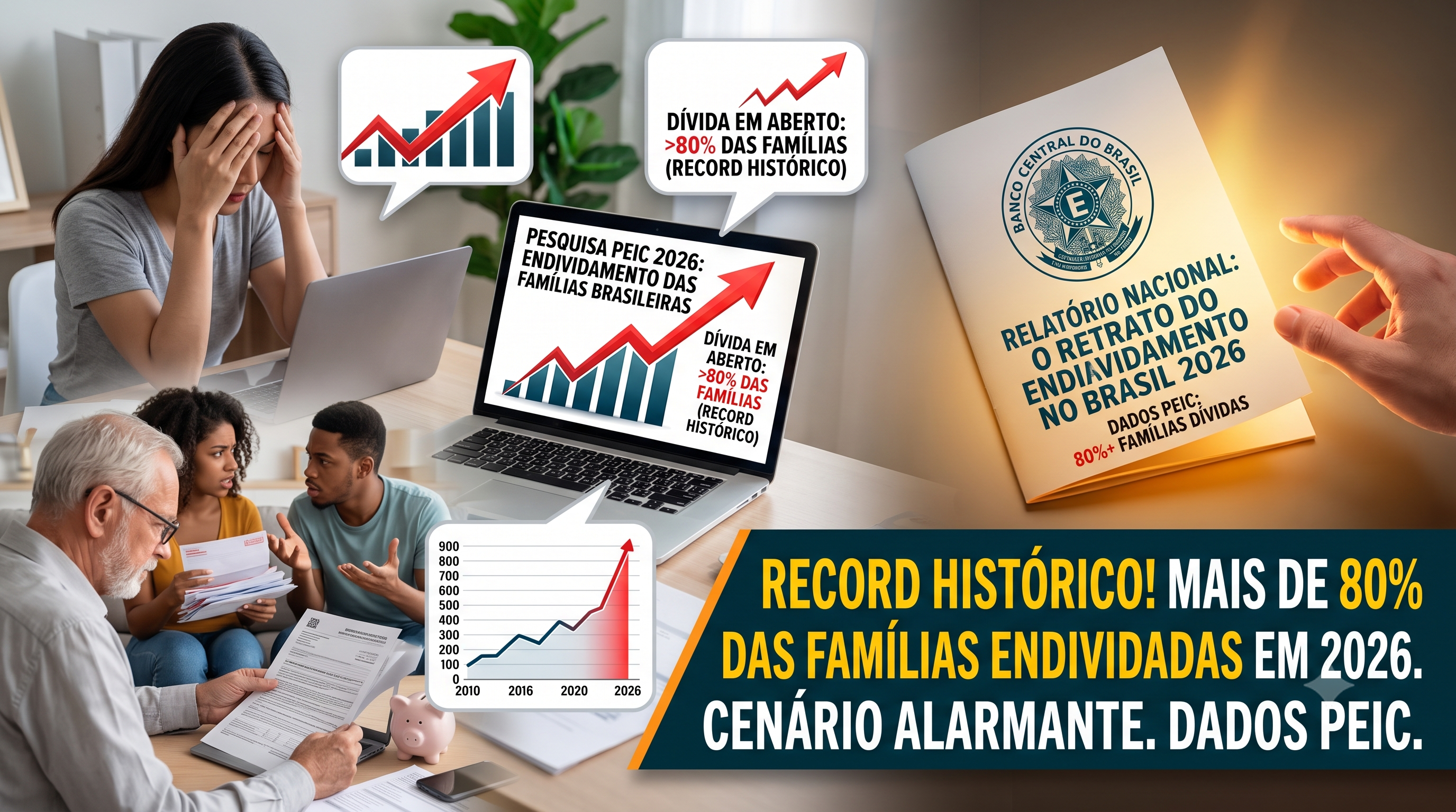 Pessoa analisando a fatura do cartão de crédito e o valor cobrado no rotativo